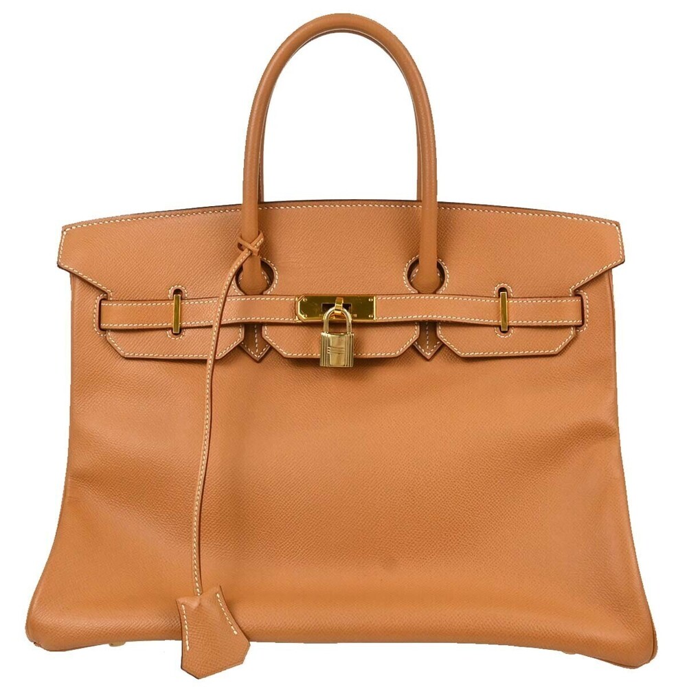 Hermes Birkin Brown Courchevel with Gold Hardware 35